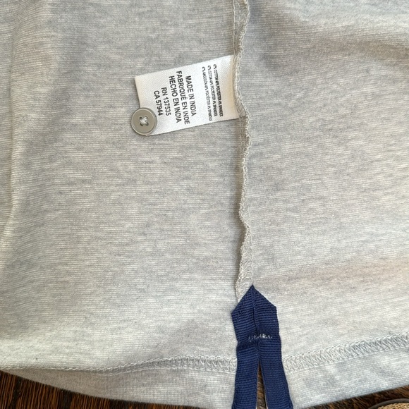 Mizzen+Main Men’s Versa Polo Medium Trim Light Heather Grey Like New - Picture 5 of 9